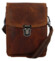 Pánská kožená crossbody taška hnědá - GreenWood Upton