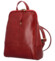 Dámský kožený batoh červený - Delami Vera Pelle Liviena