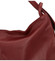 Dámská kožená kabelka přes rameno tmavě červená - ItalY Armáni Medium