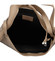 Dámská kožená kabelka přes rameno taupe - ItalY Armáni Medium