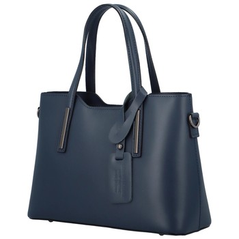Menší kožená kabelka tmavě modrá - ItalY Alex New