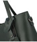 Menší kožená kabelka tmavě zelená - ItalY Alex New