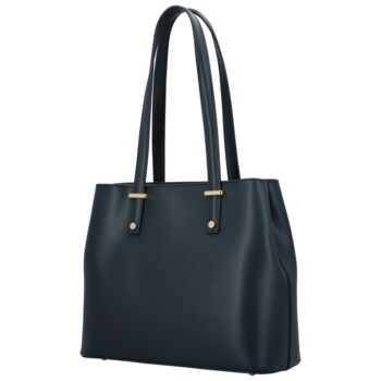 Exkluzivní dámská kožená kabelka tmavě modrá - ItalY Logistilla New