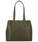 Exkluzivní dámská kožená kabelka khaki - ItalY Logistilla New