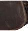 Dámská kožená crossbody kabelka tmavě hnědá - Delami Elrosa
