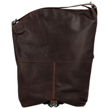 Dámská kožená crossbody kabelka tmavě hnědá - Greenwood Andy