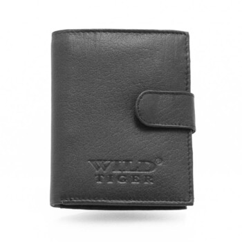 Pánská kožená peněženka černá - Wild Tiger Rares