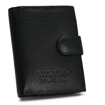 Pánská kožená peněženka černá - Wild Tiger Rares