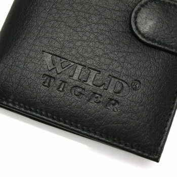 Pánská kožená peněženka černá - Wild Tiger Rares