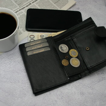 Pánská kožená peněženka černá - Wild Tiger Rares