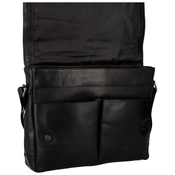 Pánská kožená taška černá - Greenwood Rewrite