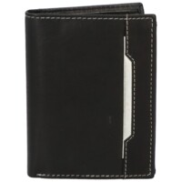 Pánská kožená peněženka černo/bílá - Diviley Farrons