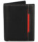 Pánská kožená peněženka černo/červená - Diviley Tarkyn