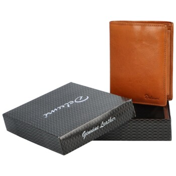 Pánská kožená peněženka koňaková - Delami Adare