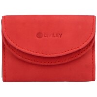 Dámská kožená peněženka červená - Diviley Skaidra