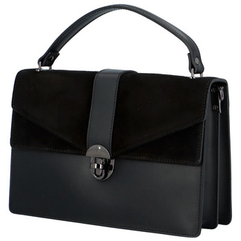 Dámská elegantní kožená kabelka černá - ItalY Lumea