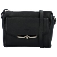 Dámská kožená crossbody kabelka černá - Katana Berisitty