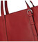 Dámská kožená kabelka přes rameno tmavě červená - Katana Nuilia