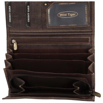 Dámská kožená peněženka tmavě hnědá - Wild Jadrrien