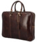 Kožená business taška tmavě hnědá - Delami Vera Pelle Paolo