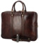 Kožená business taška tmavě hnědá - Delami Vera Pelle Paolo