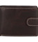 Pánská kožená peněženka tmavě hnědá - Tomas Alkiko