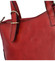 Dámská kožená kabelka přes rameno tmavě červená - Katana Sanne