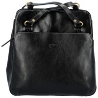 Dámská kožená kabelka batoh černá - Katana Dvimosi
