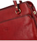 Dámská kožená kabelka přes rameno tmavě červená - Katana Frankia