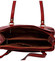 Dámská kožená kabelka přes rameno tmavě červená - Katana Frankia