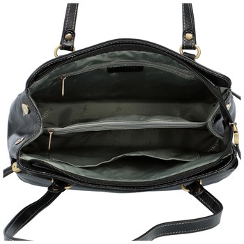 Dámská kožená kabelka přes rameno černá - Katana Frankia