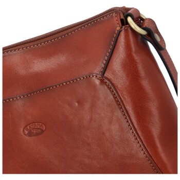 Dámská kožená crossbody kabelka hnědá - Katana Baylei