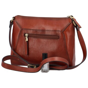 Dámská kožená crossbody kabelka hnědá - Katana Baylei
