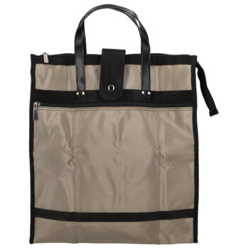 Velká moderní nákupní taška tmavě béžová - SendiDesign Milenium