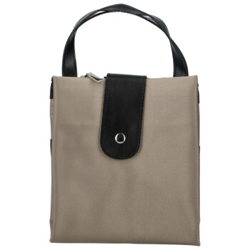 Velká moderní nákupní taška tmavě béžová - SendiDesign Milenium