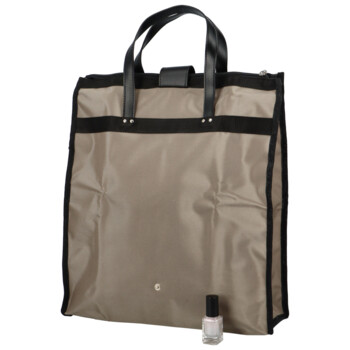 Velká moderní nákupní taška tmavě béžová - SendiDesign Milenium