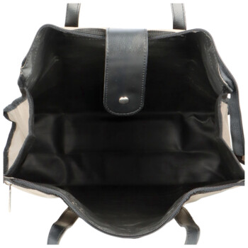 Velká moderní nákupní taška tmavě béžová - SendiDesign Milenium