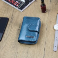 Dámská kožená peněženka modrá - Gregorio Longia