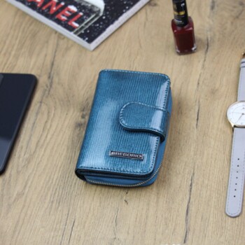 Dámská kožená peněženka modrá - Gregorio Longia