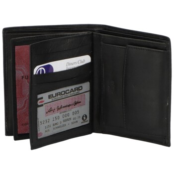 Pánská kožená peněženka černá - Delami Giselmar