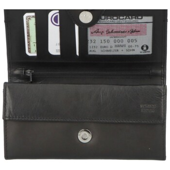 Dámská kožená peněženka černá - Delami Gislinde