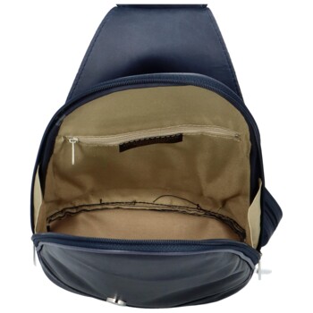 Dámský kožený batůžek tmavě modrý - ItalY Strap