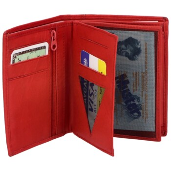 Pánská kožená peněženka červená - Delami 8702