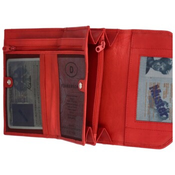 Kožená peněženka červená - Delami Esperanza
