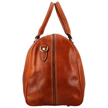 Luxusní kožená cestovní taška koňaková - Delami Jorger