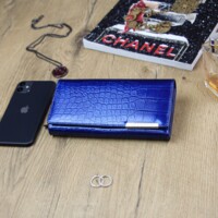 Dámská kožená peněženka modrá - Gregorio Maia