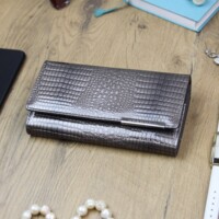 Dámská kožená peněženka šedá - Gregorio Lisanda