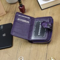 Dámská kožená peněženka fialová - Gregorio Gracey