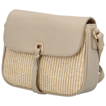 Dámská crossbody kabelka béžová - David Jones Flou