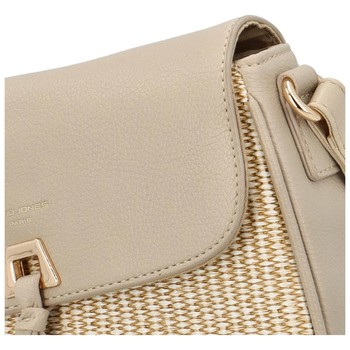 Dámská crossbody kabelka béžová - David Jones Flou